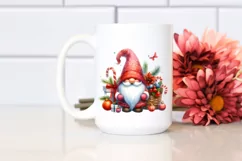 Washed Vibrant Christmas Gnome PNG Product Image 2