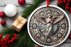 Round Christmas Ornament Sublimation|Clipart Product Image 1