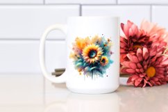Vibrant Sunflower Abstract | Sublimation | Clipart Product Image 2