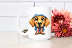 Golden Retriever Summer Sticker Clipart Product Image 2