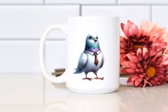 Standing Dove Watercolor Clipart Product Image 2