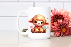 Small Vibrant Colorful Old Plush Lamb PNG Product Image 2