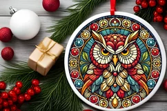 Round Christmas Ornament Sublimation|Clipart Product Image 1