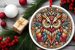 Round Christmas Ornament Sublimation|Clipart Product Image 1