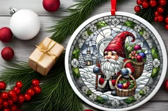 Round Christmas Ornament Sublimation|Clipart Product Image 1