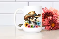 Sublimation Colorful Baby Dog with Cowboy Hat Product Image 2