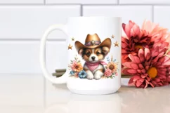 Sublimation Colorful Baby Dog with Cowboy Hat Product Image 2
