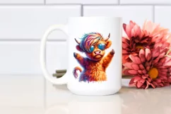 Baby Highland Cow Dancing PNG Product Image 2