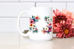 Colorful Horizontal Frame Hawayan Flowers | Clipart Product Image 2