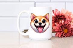 Crazy Funny Shiba Inu | Watercolor Clipart Product Image 2