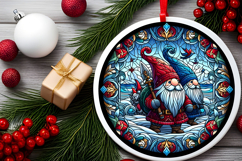 Round Christmass Ornament PNG Product Image 2