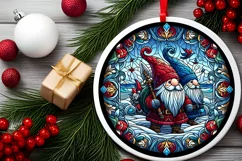 Round Christmas Ornament Sublimation|Clipart Product Image 2