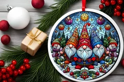 Round Christmas Ornament Sublimation|Clipart Product Image 2
