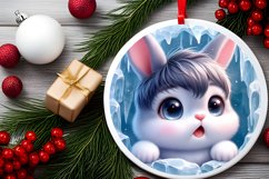 Round Christmas Ornament Sublimation|Clipart Product Image 2