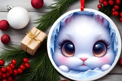 Round Christmas Ornament Sublimation|Clipart Product Image 1
