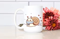 Cute Baby Snail on Sleigh PNG Product Image 2