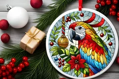 Round Christmas Ornament Sublimation|Clipart Product Image 2