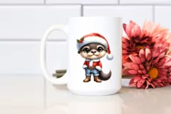 Baby Otter in Santa Suit | Sublimation Clipart Product Image 2