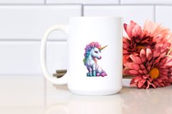 Colorful Baby Unicorn with Italian Street PNG Product Image 2