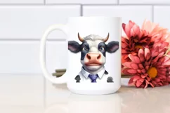 Funny Cow with Tie, Transparent PNG Product Image 2