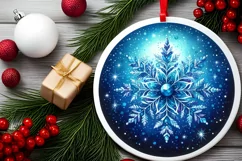 Round Christmas Ornament Sublimation|Clipart Product Image 2
