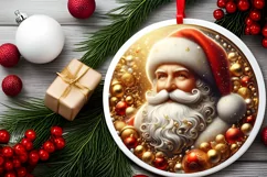 Round Christmas Ornament Sublimation|Clipart Product Image 2