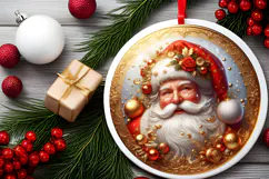Round Christmass Ornament PNG Product Image 2