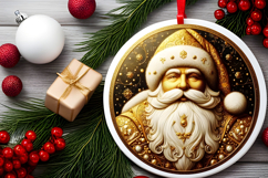 Round Christmass Ornament PNG Product Image 2