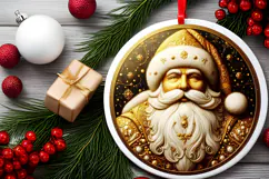 Round Christmass Ornament PNG Product Image 2