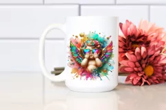 Cupid Angel Of Love Gesture Watercolor Florals Clipart Product Image 3