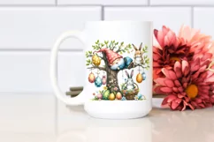 Easter Gnome Sleeping On a Tree Clipart |T-shirt, Mug PNG Product Image 3