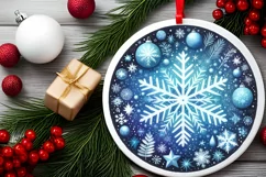 Round Christmas Ornament Sublimation|Clipart Product Image 2