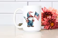 Washed Patriotic Farmer Gnome | Sublimation Clipart Product Image 2