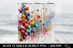Floral Tumbler, 20 oz Skinny Tumbler Wrap Product Image 1