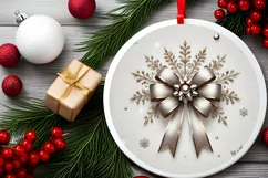 Round Christmas Ornament Sublimation|Clipart Product Image 1