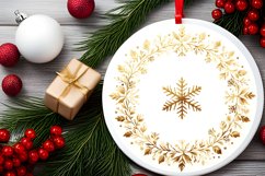 Round Christmas Ornament Sublimation|Clipart Product Image 2