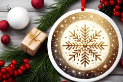 Round Christmas Ornament Sublimation|Clipart Product Image 2