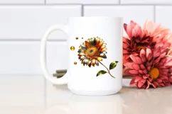 Shiny Gerbera Golden Watercolor Product Image 2