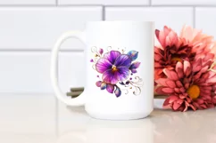 Watercolor Luxury Flower Love Splash Clipart Product Image 2