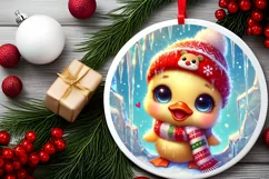 Round Christmas Ornament Sublimation|Clipart Product Image 1