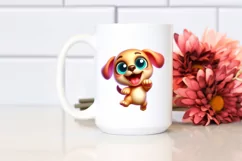Crazy Funny Baby Labrador Retriever | Cartoon Clipart Product Image 2