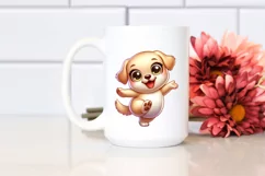 Crazy Funny Baby Labrador Retriever | Cartoon Clipart Product Image 2