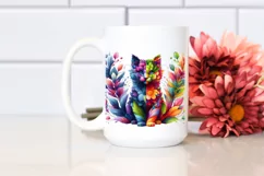 kitten with Flower Body PNG Product Image 2
