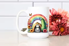 Cat House Rainbow Colorfull Butterfly | Sublimation | Product Image 2