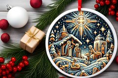 Round Christmas Ornament Sublimation|Clipart Product Image 2