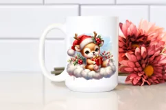 Cute Baby Deer with Santa Hat PNG Product Image 2