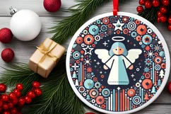 Round Christmas Ornament Sublimation|Clipart Product Image 2