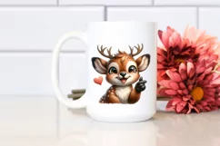 Detailed Funny Cute Deer Portrait | Sublimation Clipart Product Image 2