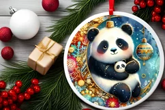 Round Christmas Ornament Sublimation|Clipart Product Image 2