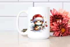 Vibrant Cat with Santa Hat, High-Res PNG Product Image 2